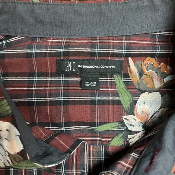 INC Floral Button Up Shirt - NWT - Picture 4 of 5